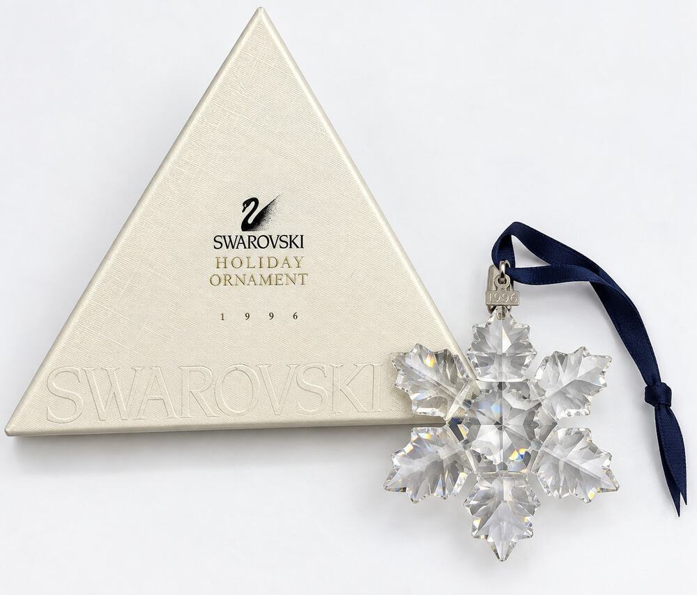 Swarovski 1996 Annual Holiday Ornament Crystal Snowflake Original Box